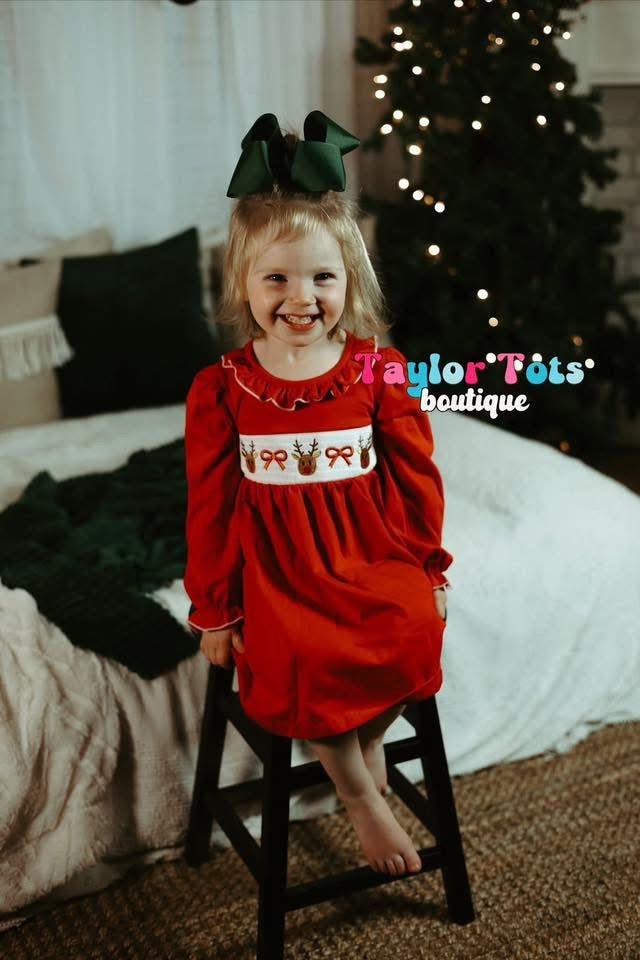 Smocked Reindeer Dress