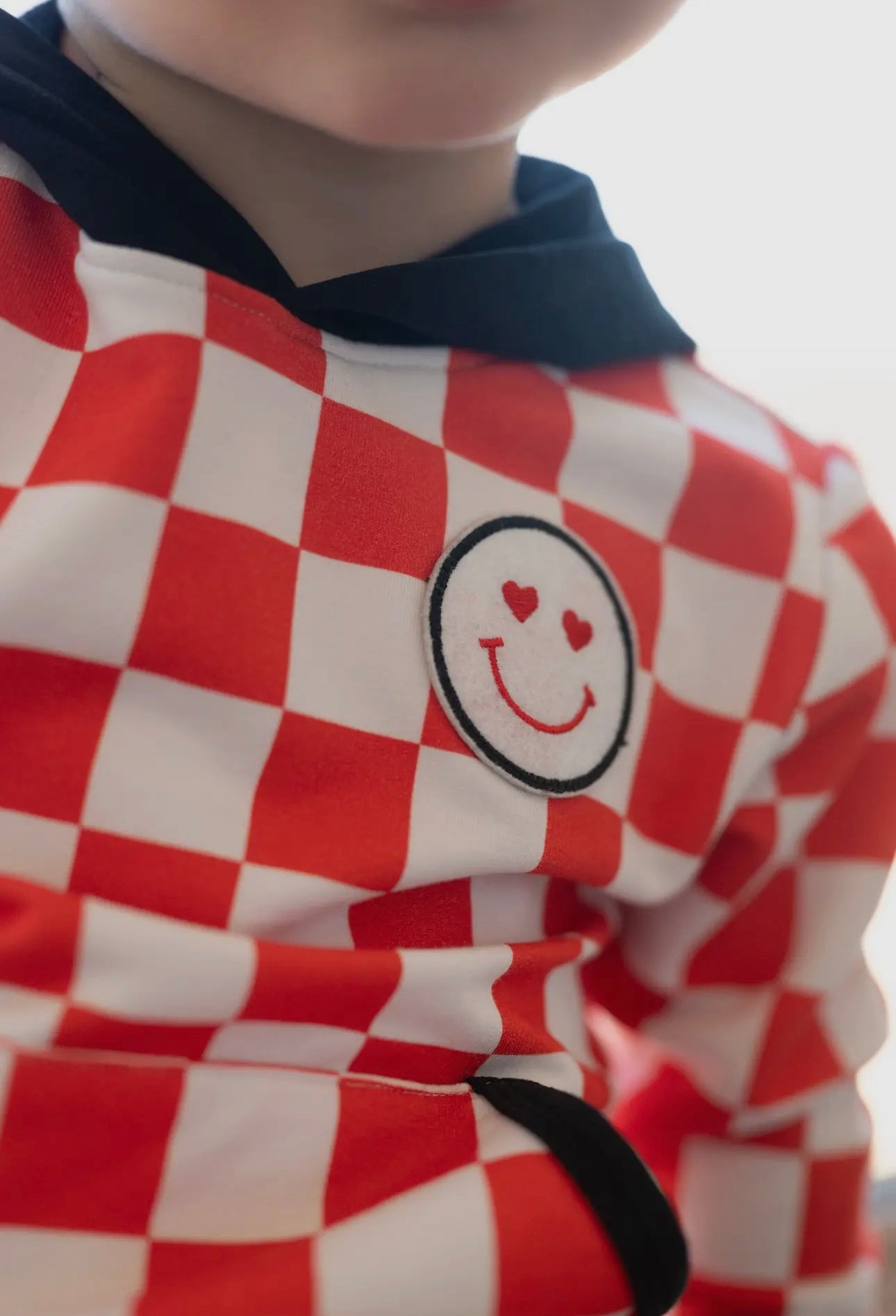 Check Smiley Hoodie
