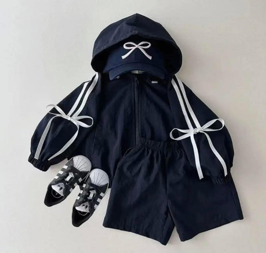 Navy Bow Set